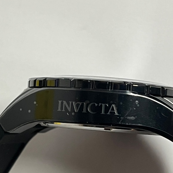 Invicta Aviator Mens Black Watch 33033 Steel 50mm Case Silicone Band Timepiece - Picture 11 of 12